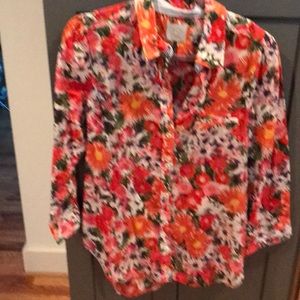 Floral button down shirt